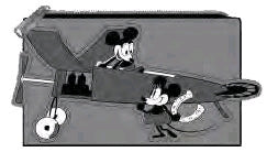 Mickey Mouse - Mickey Black & White Airplane Purse