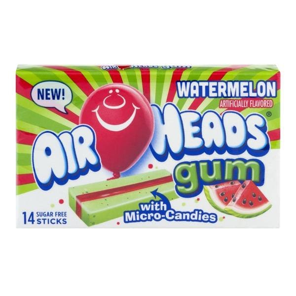 Airheads Watermelon Sugar Free Gum - Candy