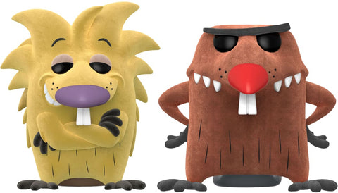 Angry Beavers - Norbert and Daggett Flocked US Exclusive Pop! Vinyl 2-pack [RS] - Pop! Vinyl