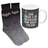 Batman Coffee Mug And Socks Gift Pack Dad Theres No Disguising How Great You Are - Homewares