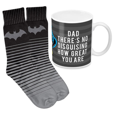 Batman Coffee Mug And Socks Gift Pack Dad Theres No Disguising How Great You Are - Homewares