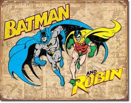 Batman & Robin - Retro Tin Sign - Posters & Art Prints