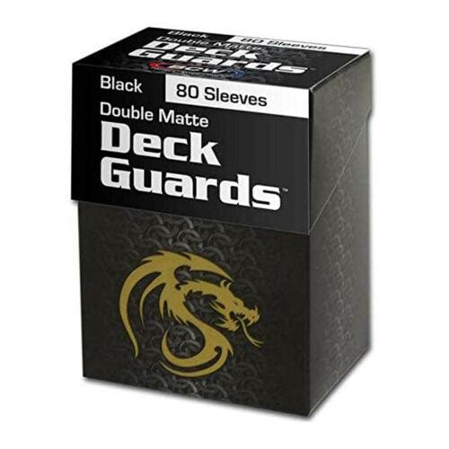 BCW Deck Guard Boxed Sleeves (80) Black - Dice & Accessories