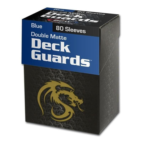 BCW Deck Guard Boxed Sleeves (80) Blue - Dice & Accessories