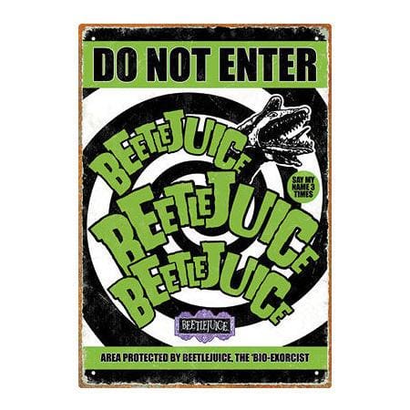 Beetlejuice - Do Not Enter Tin Sign - Posters & Art Prints