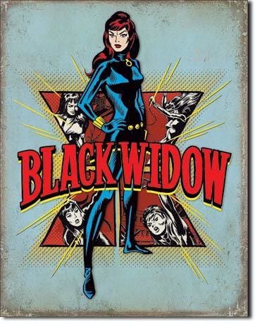 Black Widow - Retro Tin Sign - Posters & Art Prints