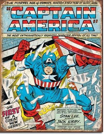 Captain America - Comic Retro Tin Sign - Posters & Art Prints
