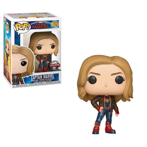 Captain Marvel - Captain Marvel with Jacket US Exclusive Pop! Vinyl [RS] - Pop! Vinyl