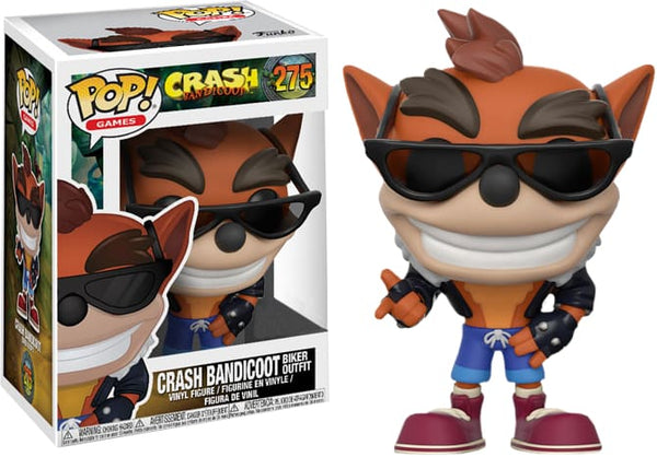 Crash Bandicoot - Crash Bandicoot Biker Outfit US Exclusive Pop! Vinyl [RS] - Pop! Vinyl
