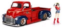 DC Bombshells - Wonder Woman Chevy Pickup 1:24 Scale Hollywood Rides Diecast Vehicle - Metal Figures & Vehicles