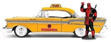 Deadpool - Chevy Yellow Taxi 1:24 Scale Hollywood Rides Diecast Vehicle - Metal Figures & Vehicles