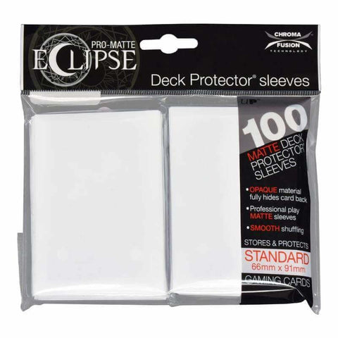 DECK PROTECTORS STANDARD-100ct Pro-Matte-ECLIPSE Arctic White - Dice & Accessories