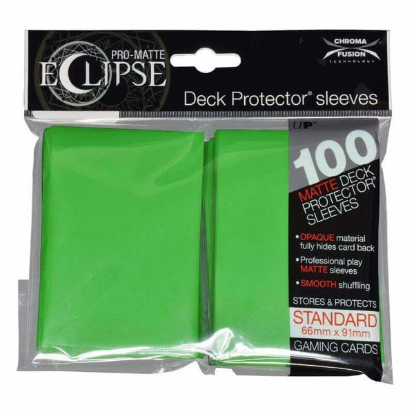 DECK PROTECTORS STANDARD-100ct Pro-Matte-ECLIPSE Lime Green - Dice & Accessories