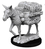 Deep Cuts Pack Mule Unpainted Miniature - Roleplaying Miniature