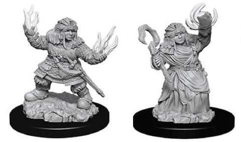 Deep Cuts Pathfinder Female Dwarf Summoner Unpainted Miniature - Roleplaying Miniature