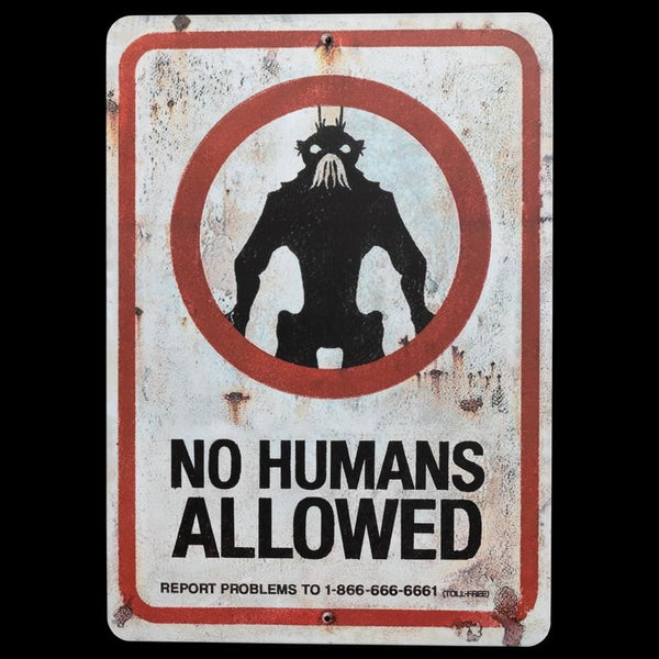 District 9 - No Humans Allowed Tin Sign - Posters & Art Prints