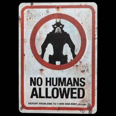 District 9 - No Humans Allowed Tin Sign - Posters & Art Prints