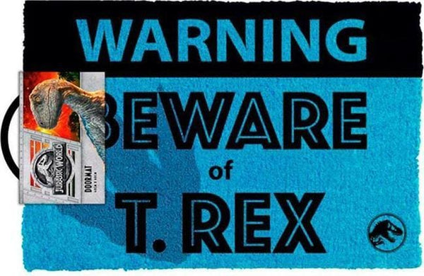 Doormat - Jurassic Park Beware of T-Rex - Homewares