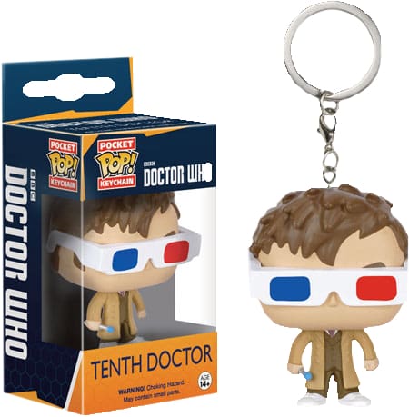 Dr Who - 10Th Doctor 3D Glass Pop! Keychain - Keychain