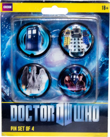 Dr Who - 11Th Doctor Pinset Of 4 - Badges & Pins