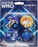 Dr Who - Retro Pinset Of 4 - Badges & Pins