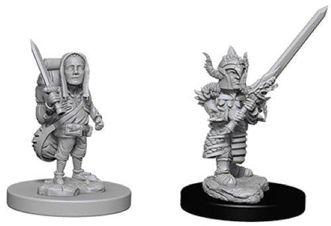 Dungeons & Dragons Male Halfling Fighter Unpainted Miniature - Roleplaying Miniature