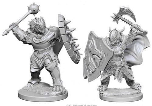 Dungeons & Dragons Nolzurs Marvelous Unpainted Miniatures: Dragonborn Male Paladin - Roleplaying Miniature