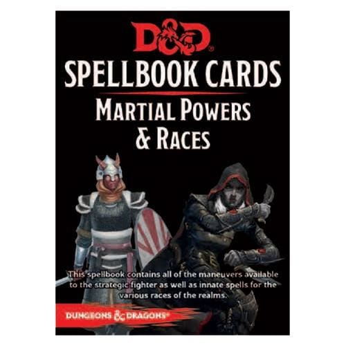Dungeons & Dragons Spellbook Cards Martial Powers and Races - Roleplaying