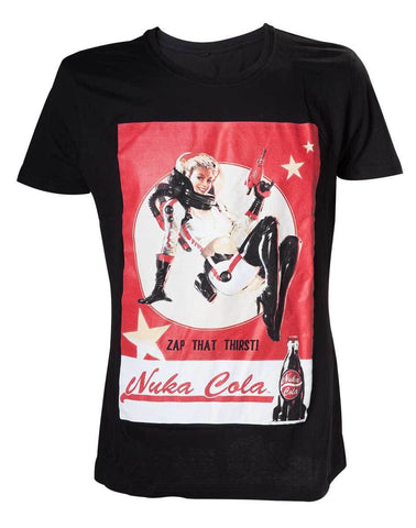 Fallout - Mens T-shirt Nuka Cola Lady Print - XL - Clothing & Cosplay