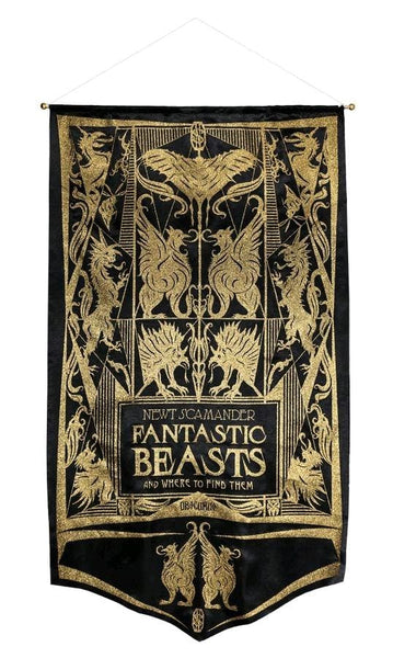 Fantastic Beasts and Where to Find Them - Newt Book Cover Gold Glitter Banner - Homewares