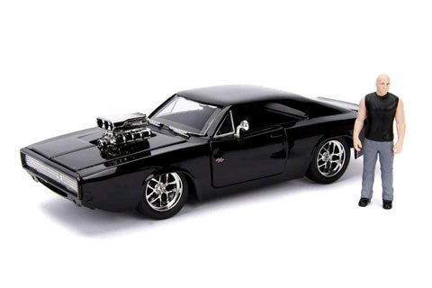 Fast & Furious - 1970 Dodge Charger 1:24 with Dom Hollywood Ride - Metal Figures & Vehicles