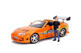 Fast & Furious - 1995 Toyota Supra 1:24 with Brian Hollywood Ride - Metal Figures & Vehicles