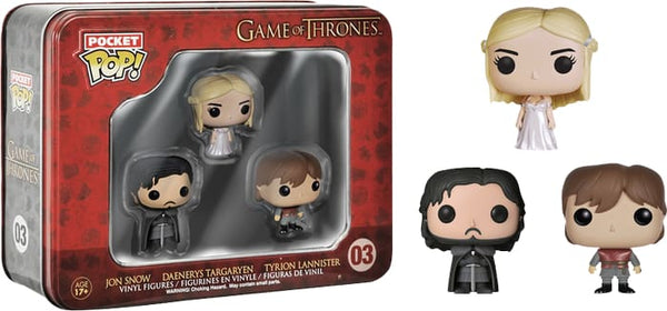 Game Of Thrones - Jon Snow Tyrion & Daenerys Pocket Pop! 3-Pack Tin - Pop! Vinyl