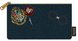 Harry Potter - Hogwarts Logo Blue Pencil Case - Bags & Accessories