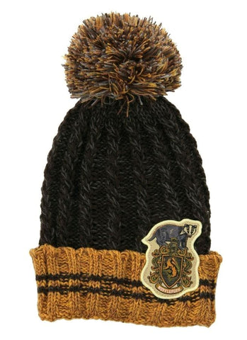 Harry Potter - Hufflepuff Heathered Pom Beanie - Clothing & Cosplay