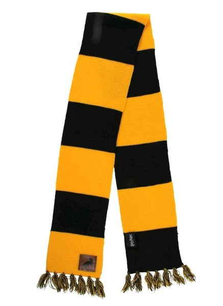 Harry Potter - Hufflepuff Patch Striped Scarf - Clothing & Cosplay