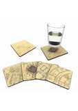 Harry Potter - Marauders Map Cold Reveal Coasters - Pack of 4 - Homewares