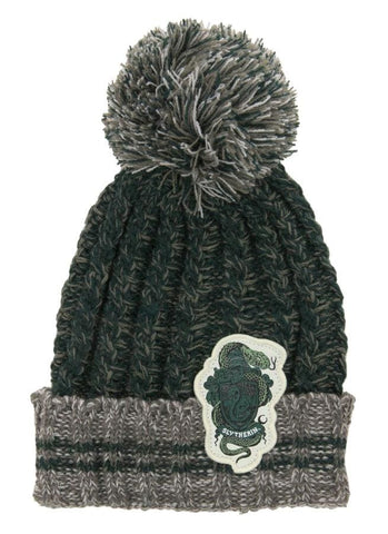 Harry Potter - Slytherin Heathered Pom Beanie - Clothing & Cosplay