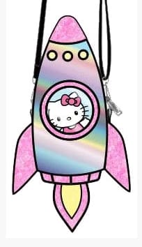 Hello Kitty - Spaceship Holographic Glitter Crossbody Bag - Bags & Accessories