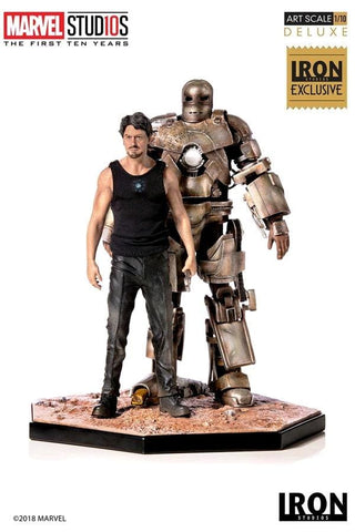 Iron Man - Tony Stark & Mark I 1:10 Scale Statue Exclusive - Premium Statue