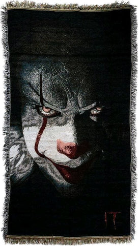 It (2017) - Pennywise Face Throw Rug (92 X 147Cm) - Homewares