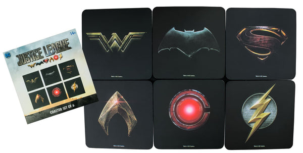 Jl Movie - Full Team Logo Coaster Set Of 6 - Homewares