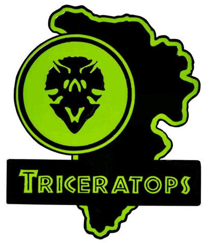Jurassic Park - Triceratops Map Enamel Pin - Badges & Pins