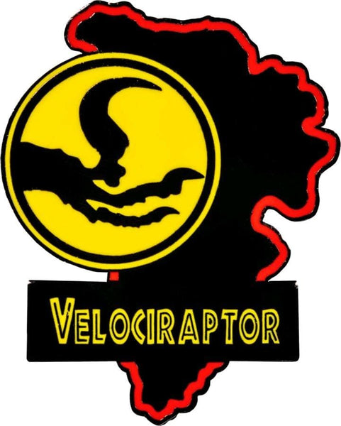 Jurassic Park - Velociraptor Map Enamel Pin - Badges & Pins