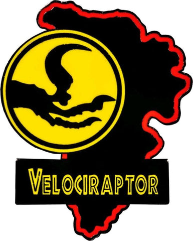 Jurassic Park - Velociraptor Map Enamel Pin - Badges & Pins