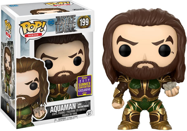 Justice League Movie - Aquaman And Mother Box Sdcc 2017 Us Exclusive Pop! Vinyl [Rs] - Pop! Vinyl