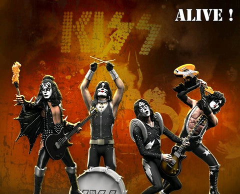 KISS - Alive Rock Iconz Statues Set of 4 - Premium Statue