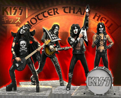 KISS - Hotter than Hell Rock Iconz Statues Set of 4 - Premium Statue
