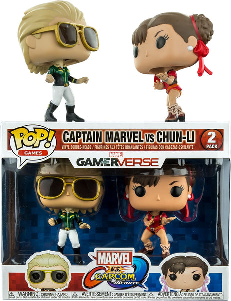 Marvel Vs Capcom: Infinite - Captain Marvel Vs Chun-Li Us Exclusive Pop! Vinyl 2-Pack [Rs] - Pop! Vinyl