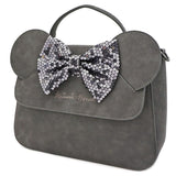 Mickey Mouse - Minnie Grey with Bow Crossbody Bag - Bags & Accessories